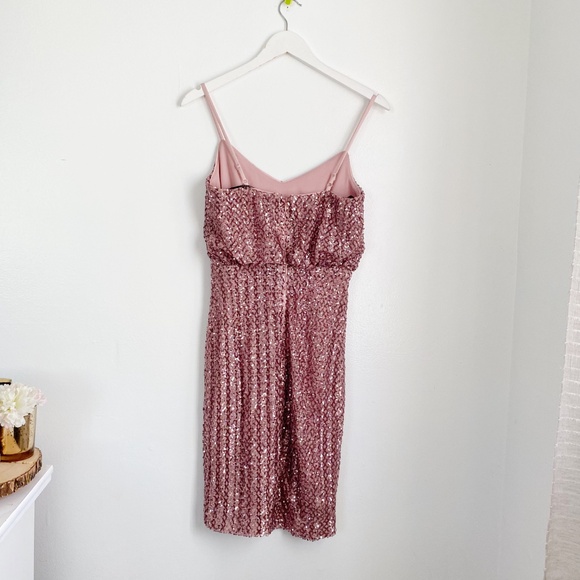 Vince camuto pink Sequin Blouson Sheath Dress Size 2 Nwot - Picture 5 of 9